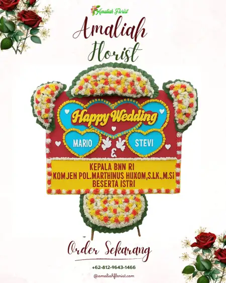 Papan Bunga Pernikahan Long Penaneh Iii